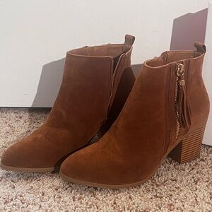 Brown Suede Ankle Boots